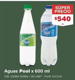 Pool - Aguas  x 600 ml