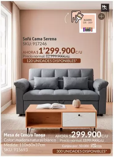 HC - Sofá Cama Serena