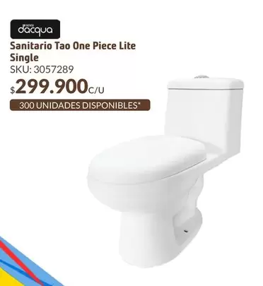 D'acqua - Sanitario Tao One Piece Lite Single 