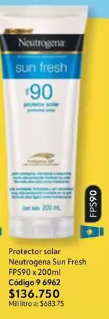 Neutrogena - Protector solar FPS90 x 200ml C
uevo 9 6962