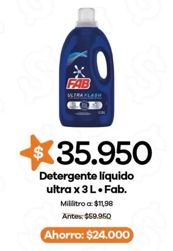 Fab - Detergente líquido ultra