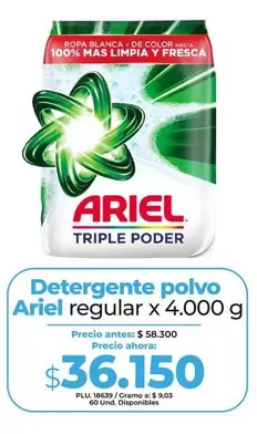 Detergente Polvo Ariel 4.000 G