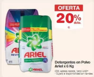 Ariel - Detergentes en Polvo x 6 Kg