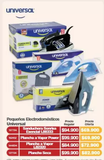 Universal - Sanducheira Sentra Essential LUX553 / Plancha a Vapor Power 2000W / Filtro 2 en 1 / Plancha VHP-2200