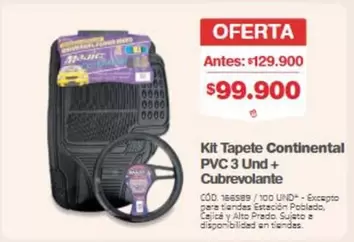 Continental - Kit Tapete  PVC 3 Und + Cubrevolante