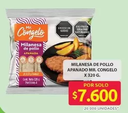 Milanesa de Pollo Apanada