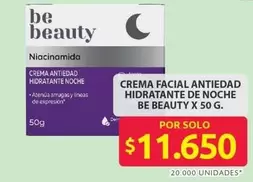 Be Beauty - CREMA FACIAL ANTIEDAD HIDRATANTE DE NOCHE