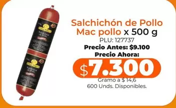 Mac Pollo - Salchichon De Pollo