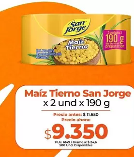 San Jorge - Maíz Tierno