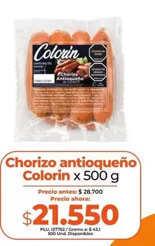 Colorin - Chorizo Antioqueño