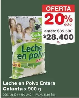 Colanta - Leche en Polvo Entera