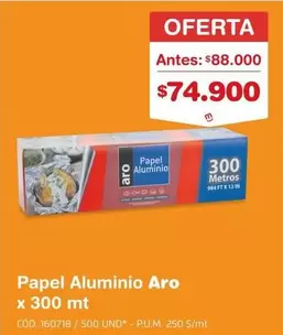 Aro - Papel Aluminio x 300 mt
