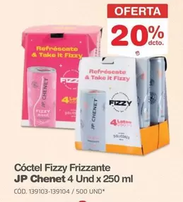 C
uevoctel Fizzy Frizzante 4 Und x 250 ml