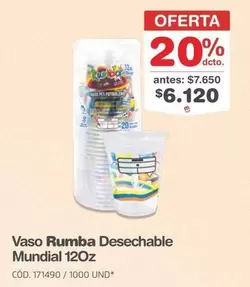 Rumba - Vaso Desechable Mundial 120z