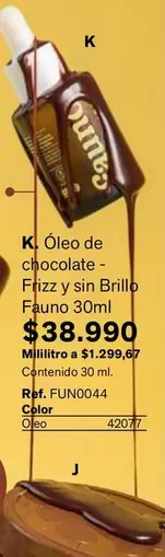 Óleo de chocolate - Frizz y sin Brillo