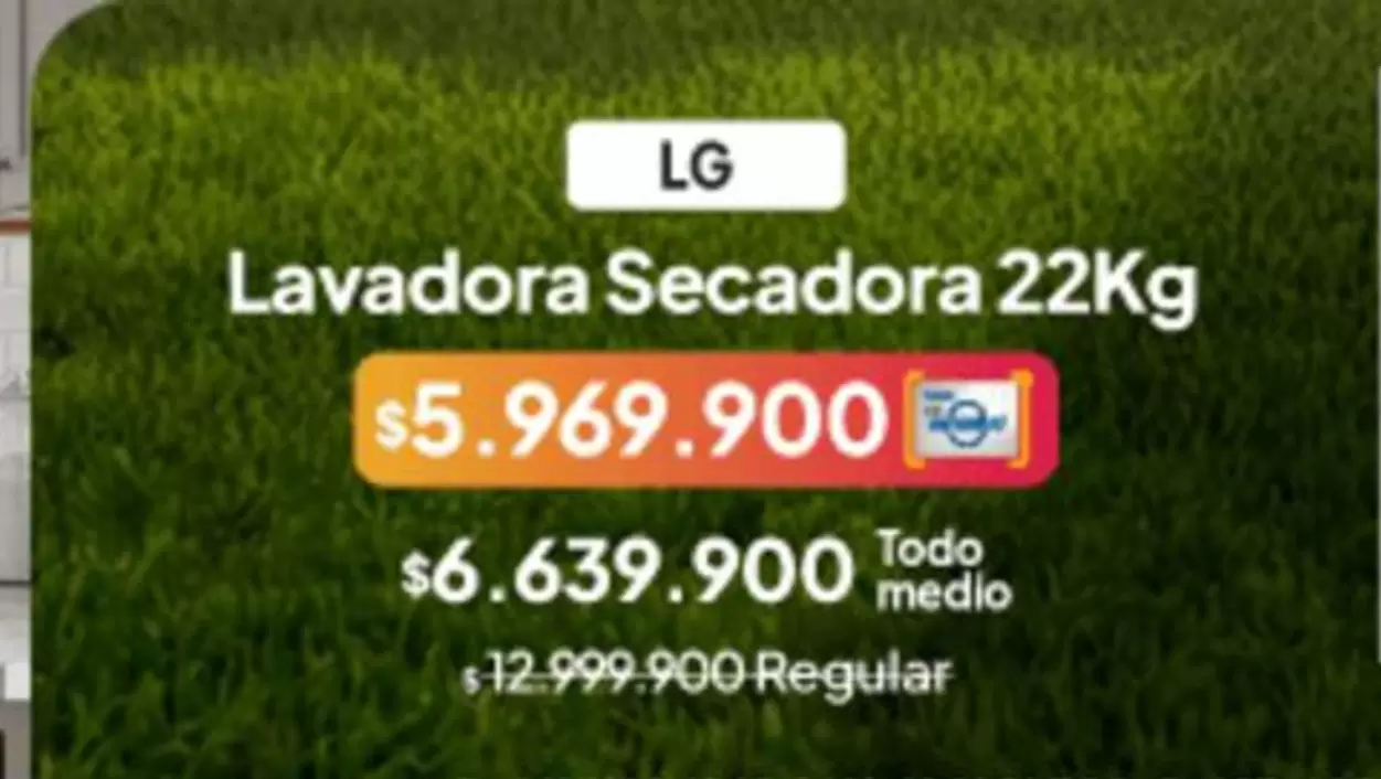 LG - Lavadora Secadora 22Kg