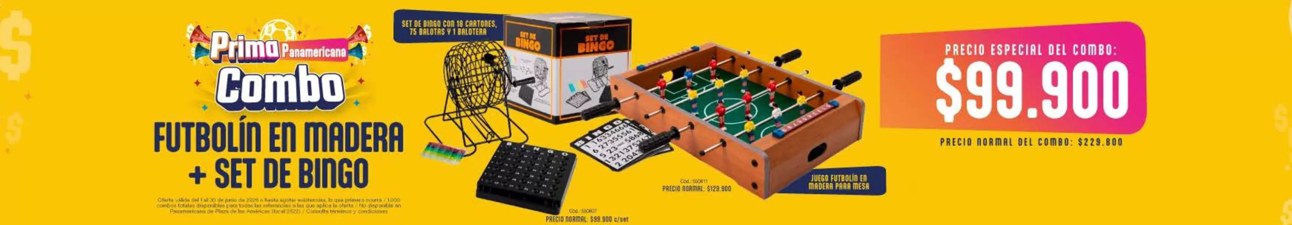 especial - Combo Futbolín en Madera + Set de Bingo