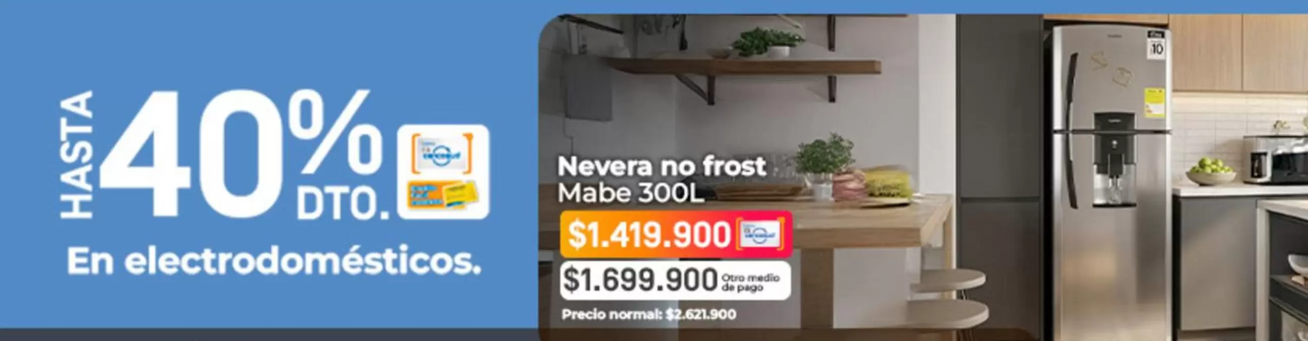 Mabe - Nevera no frost 300L