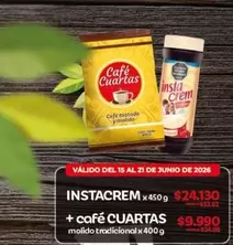 Insta Crem - INSTACREM + café CUARTAS