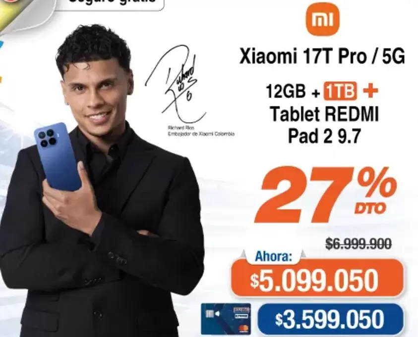 Xiaomi - 17T Pro / 5G 12GB + 1TB Tablet REDMI Pad 2 9.7