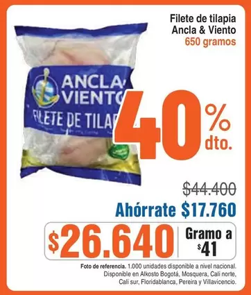 Ancla & Viento - Filete de tilapia