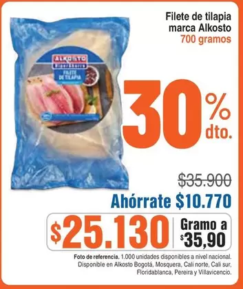 Alkosto - Filete de tilapia