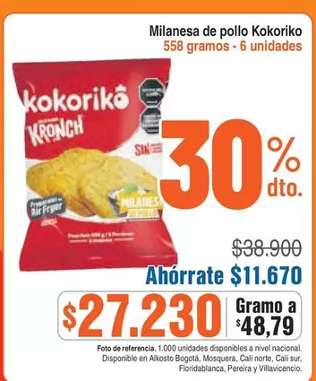 Kokoriko - Milanesa de pollo