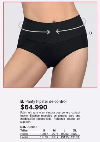 Control - B. Panty hipster de control Ref. 092045