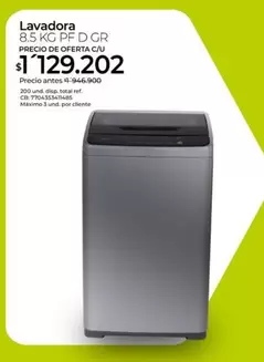 Lavadora 8.5 KG PF D GR