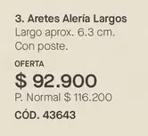 Aretes Alería Largos