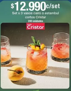 Cristar - Vasos Cairo O Estambul Cortos 