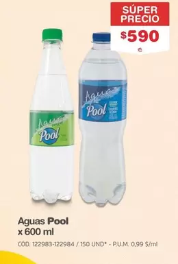 Pool - Aguas x 600 ml