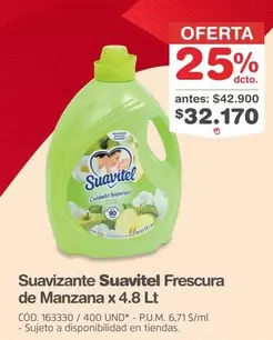 Suavitel - Suavizante Frescura de Manzana x 4.8 Lt