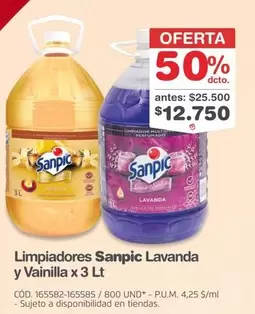 Sanpic - Limpiadores Lavanda y Vainilla x 3 Lt