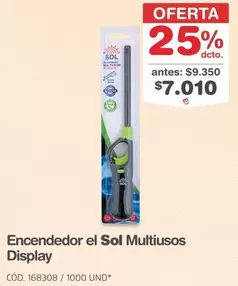Sol - Encendedor el  Multiusos Display CÓD. 168308