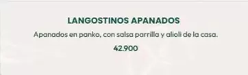 De La Casa - LANGOSTINOS APANADOS