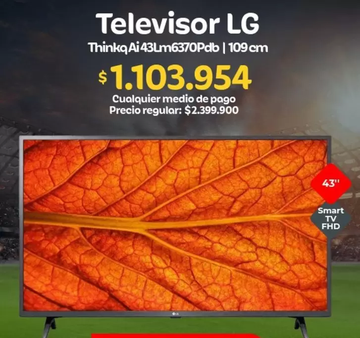 LG - Televisor 43" ThinkqAi 43Lm6370Pdb