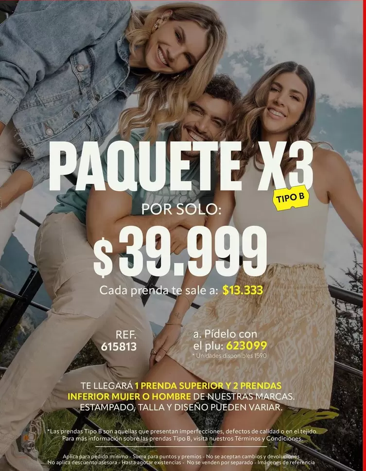 PAQUETE X3