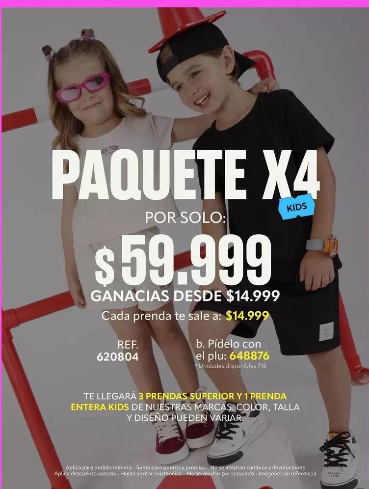 PAQUETE X4