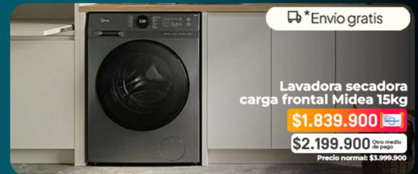 Pago - Lavadora secadora carga frontal 15kg