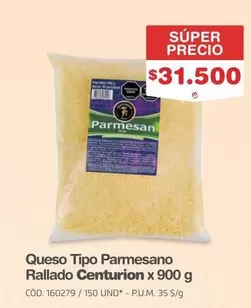Centurión - Queso Tipo Parmesano Rallado x 900 g