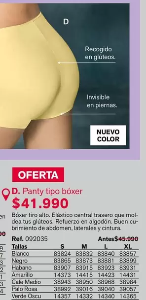 Mol - D. Panty tipo bóxer