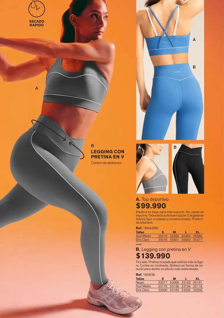 Control - Leggings con pretina en V