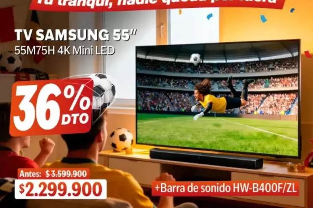 Samsung - TV 55" 55M75H 4K Mini LED