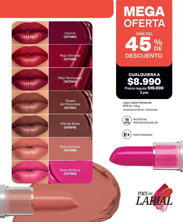 Brillante - Lápiz Labial Hidratante