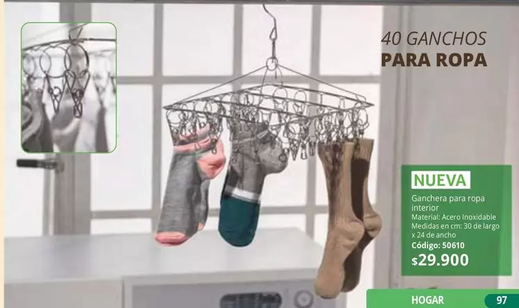 40 GANCHOS PARA ROPA