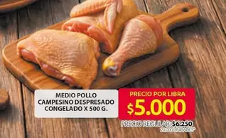 campesino - Medio pollo despresado congelado