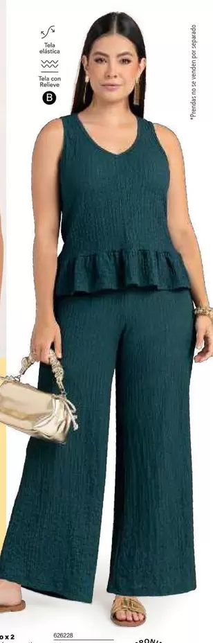 no - Sleeveless Top + Wide-Leg Pants Set