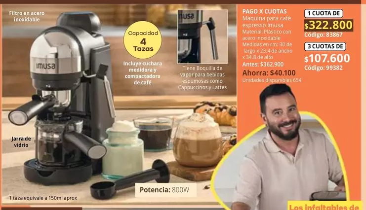 Pago - Máquina para café expresso Musa