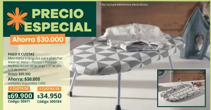 especial - Mini mesa triángulos para planchar